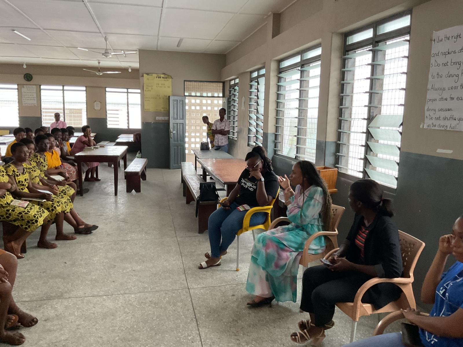 Mentorship session with young girls
